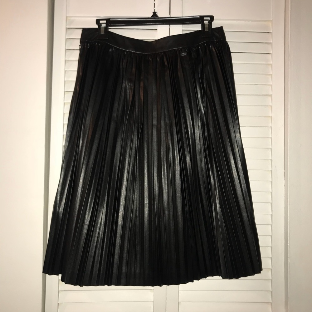Faux Leather Midi Skirt